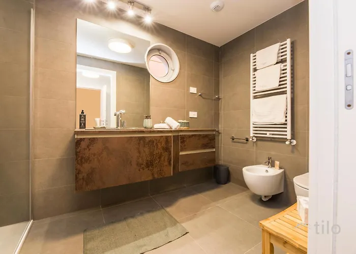 公寓 Waterfront Luxury, 1br, Free Parking, Ac, Netflix & Wifi By Tilo Lux 热那亚